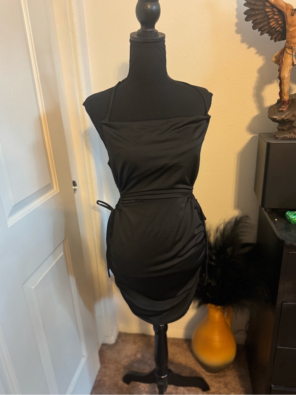 Forever 21 Black Halter Tie-Side Mini Dress